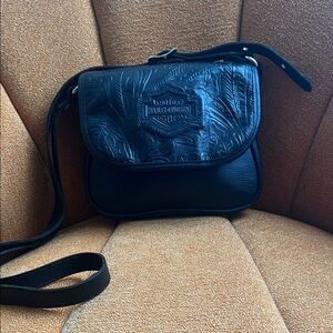 Harley-Davidson Black Embossed Crossbody Bag